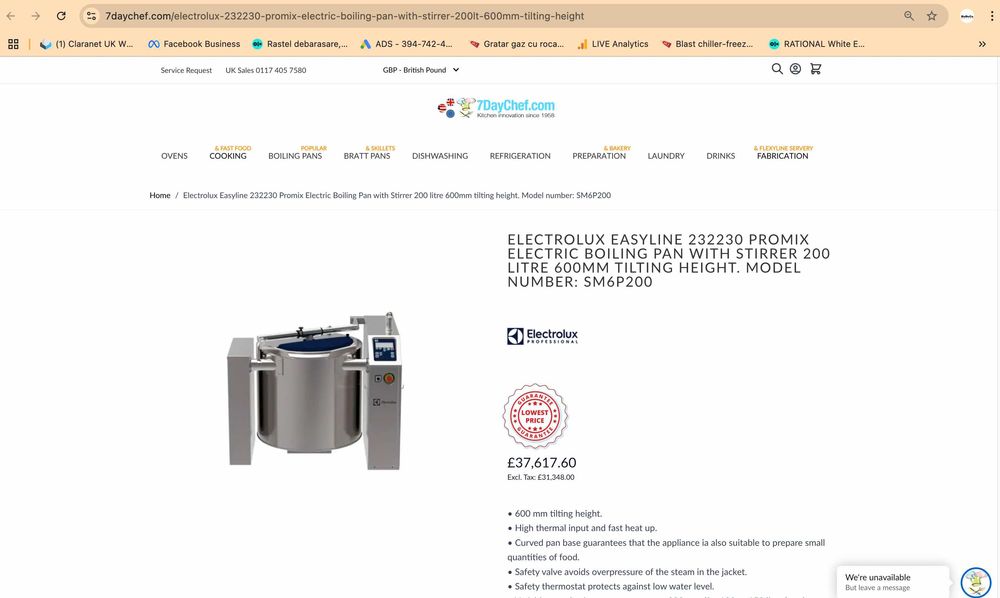 Electrolux Variomix - Marmita/Marmida electrica cu agitator 200 LITRI