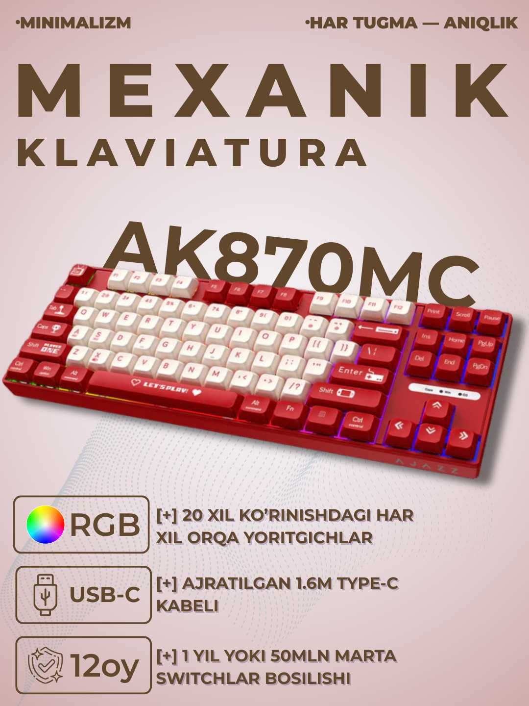 Ajazz Mexanik Klaviaturalari/ Механические и игровые клавиатуры Ajazz