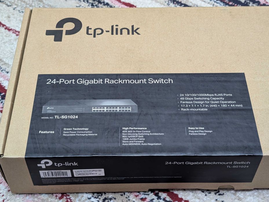 TPLINK TL-SG1024 V12 24-P Gigabit Rackmount Switch NOU