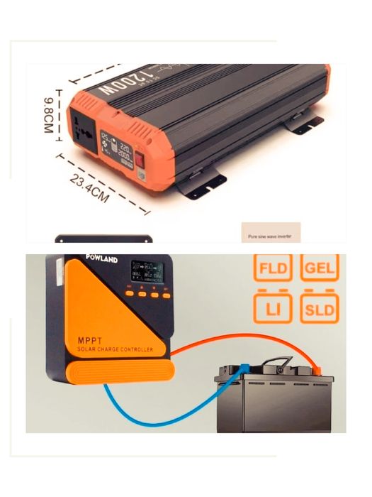 Vând  controler MPPT solar și invertor 12V-220v