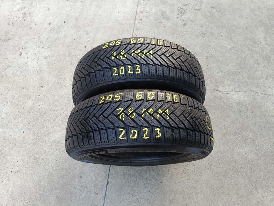 Doua anvelope iarna 205 60 16 michelinalpin 6 profil 7,8 mm 2023