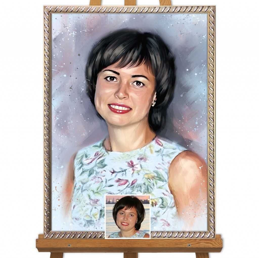 Cadoul perfect,pictura portret dupa poza