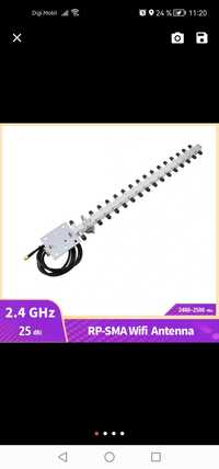 25dbi 2.4GHz WiFi Antenna Yagi Directional Lightweight Alloy RP-SMA