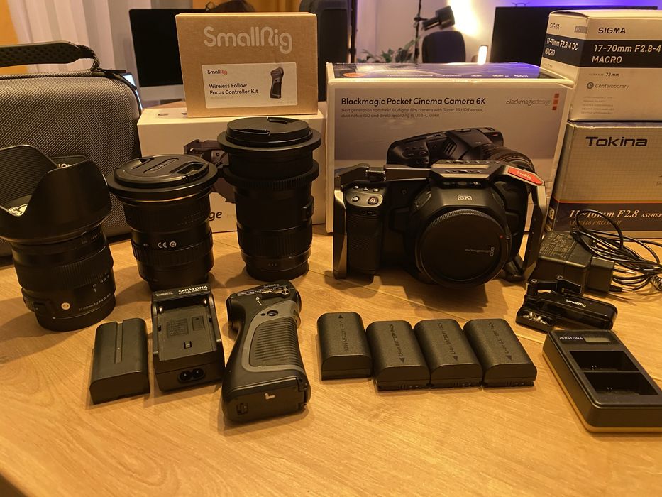 Blackmagic 6k sigma 18-35 tokina 11-16 FULL accesorii