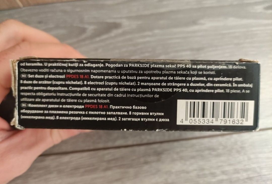 Set reparatie duze diuze Parkside pentru aparat de taiat cu plasma