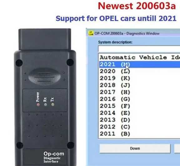 OpCom 2022 Interfata Auto, Tester, Diagnoza Opel REVIZIE Versiune UE