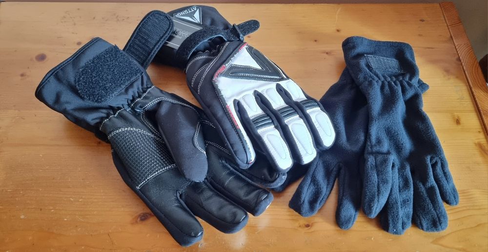mănuși piele ptr MOTO, ATV, schi, snowboard.., duble, noi