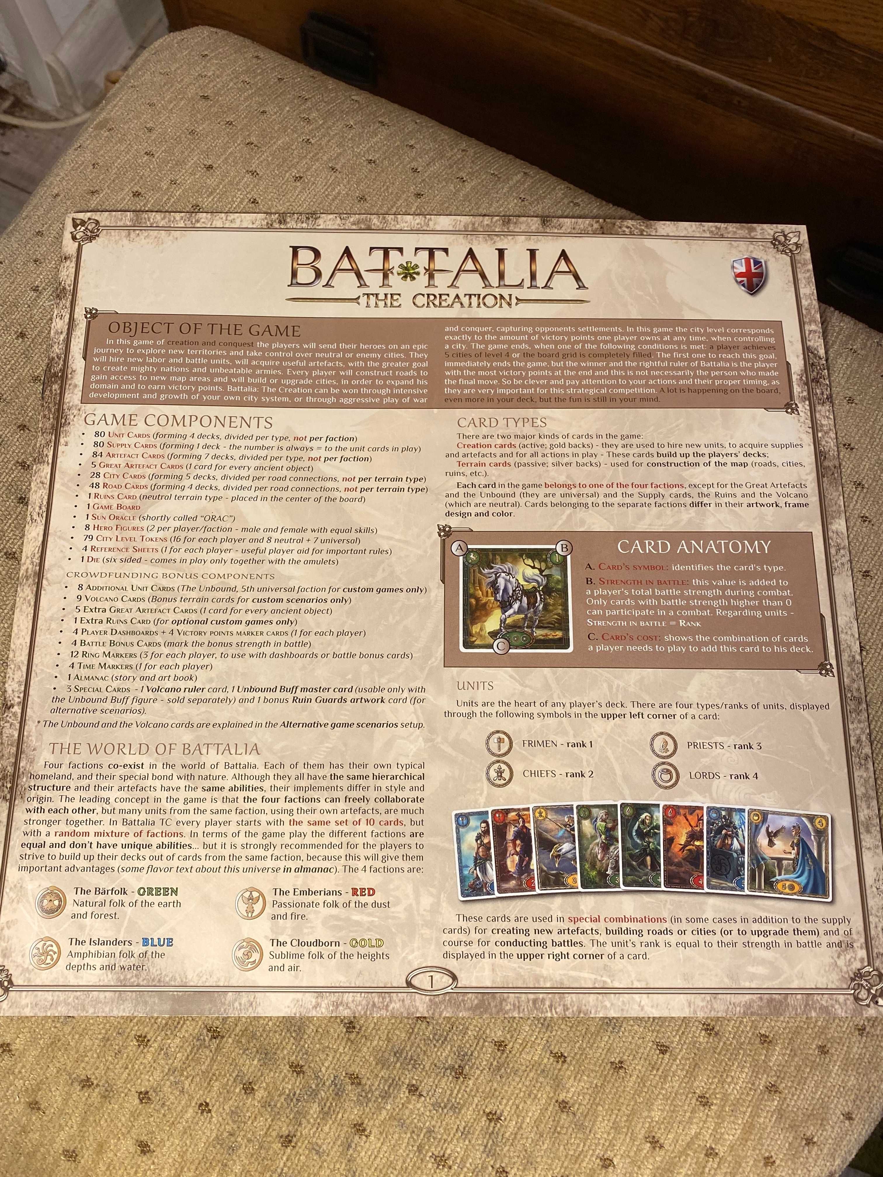 Настолна игра Battalia: The Creation