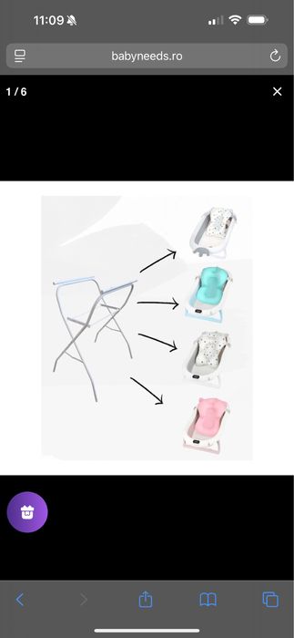 Suport cadita bebe pliabil BabyNeeds Primabobo