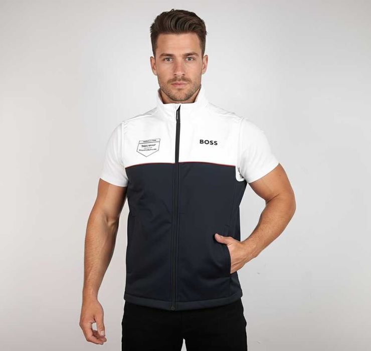 Porsche Motorsport x Boss Softshell Vest - Оригинален мъжки елек M-L