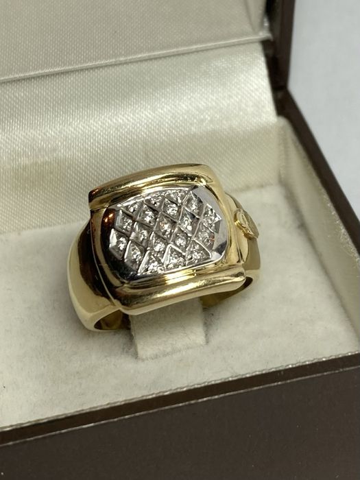 Inel aur 18kt.cu,diamante 0.10ct