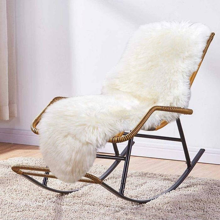 Covor/Patura din blana naturala oaie,alb, 60x180cm, REDUS de la 440RON