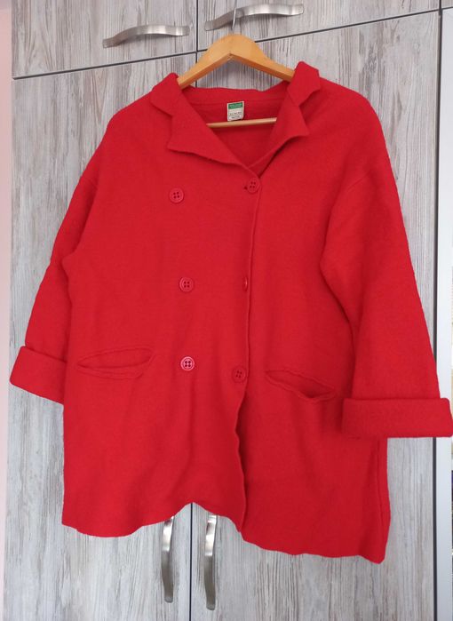 L/XL Дамско вълнено палто