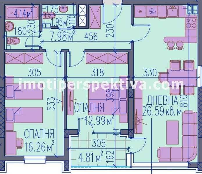 реф.11288 Среден етаж, отлична локация-Полиграфия!