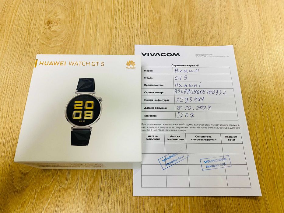 ЧИСТО НОВ !!! Huawei Watch GT 5, 41mm, Tarnish Stainless Steel Case