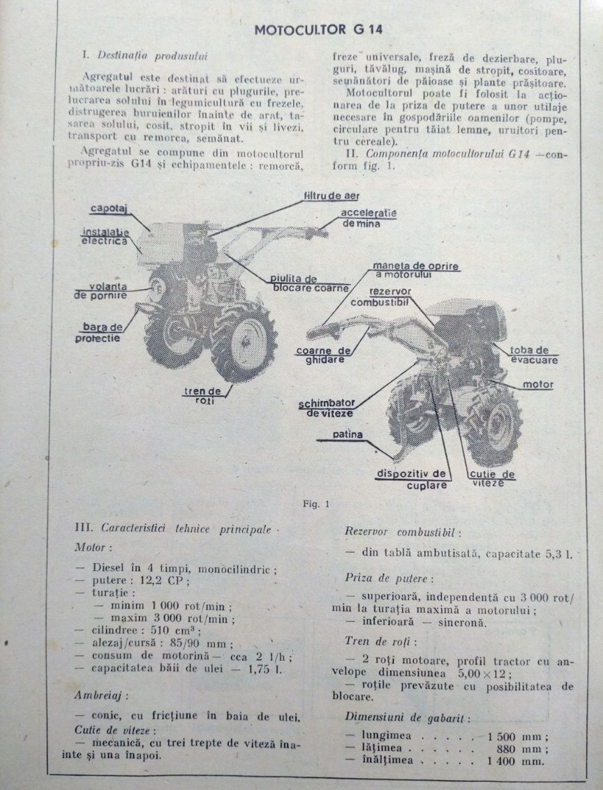 Vând Motocultor cu remorcă Ruggerini 4x4