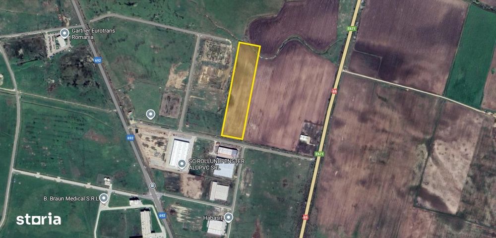 Teren industrial 40.000 mp – Sanandrei, Timiș, cu acces la DN69 și  A1