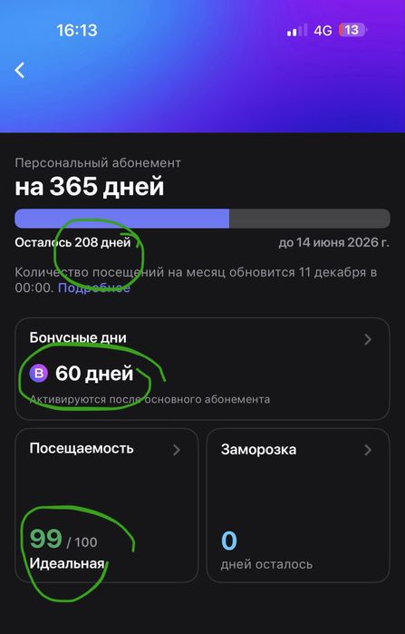 Абонемент 1Фит 1fit 268 дней