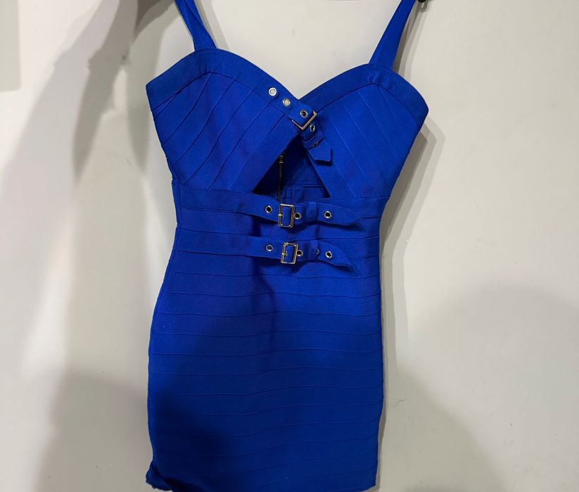 Дамска синя  рокля