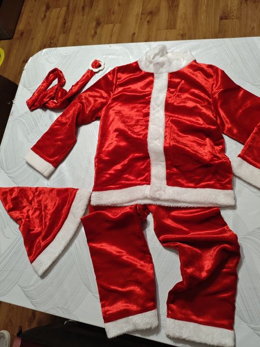 Новогодний костюм Санты. Размер 38 (на фото все замеры в см)