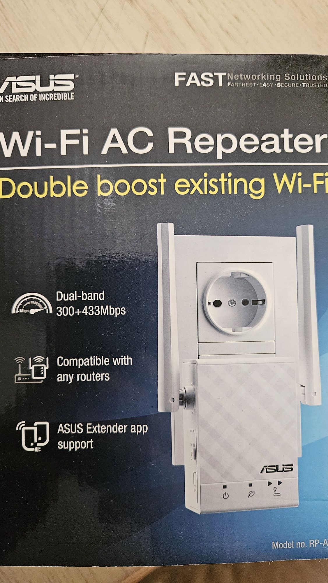 Рутер Asus AC 1200G+ dual band заедно с repeater Asus AC51 dual band