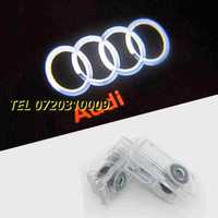 Set Lampi Led Holograme Proiectoare Logo Portiera Audi A3 A4 A5 A6 Q3