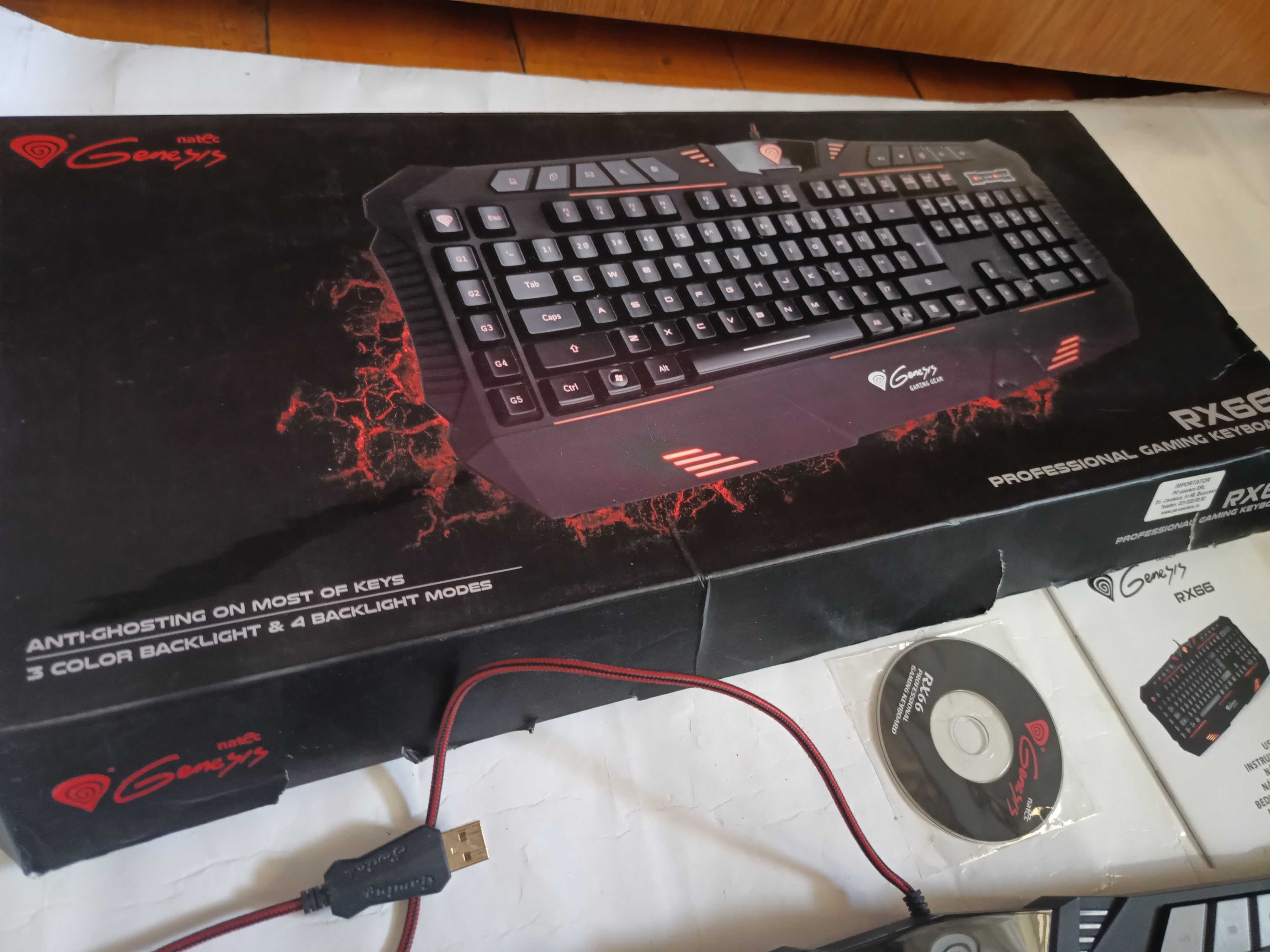 Tastatura Gaming Genesys, cu Cd ,4 Backlight mode etc/tast.jocuri