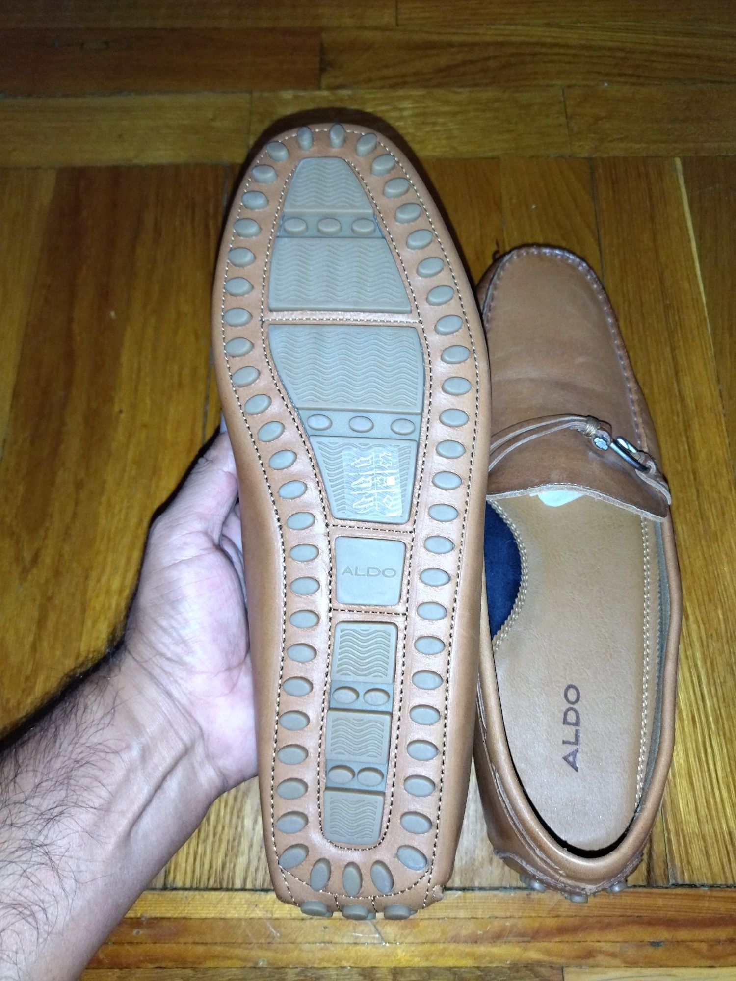 Мужские кожаные мокасины ALDO 43 размера привозные оригинал
