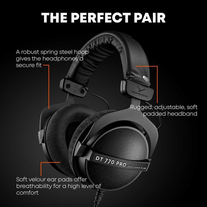 Beyerdynamic DT770 PRO Limited Black Edition 80OHM 50% reducere!NOI!