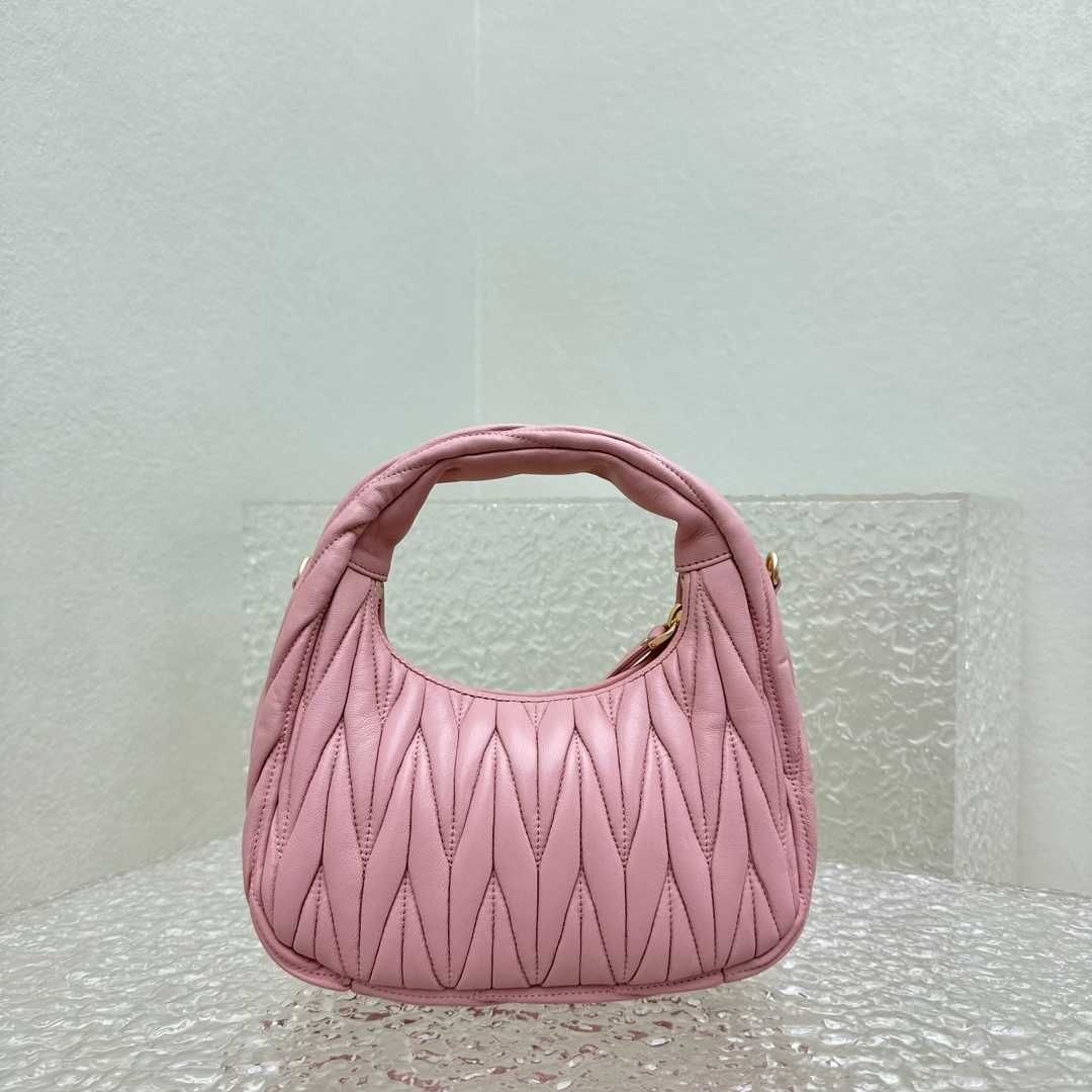 Geanta Miu Miu, Wander roz, 20 cm, tip Premium