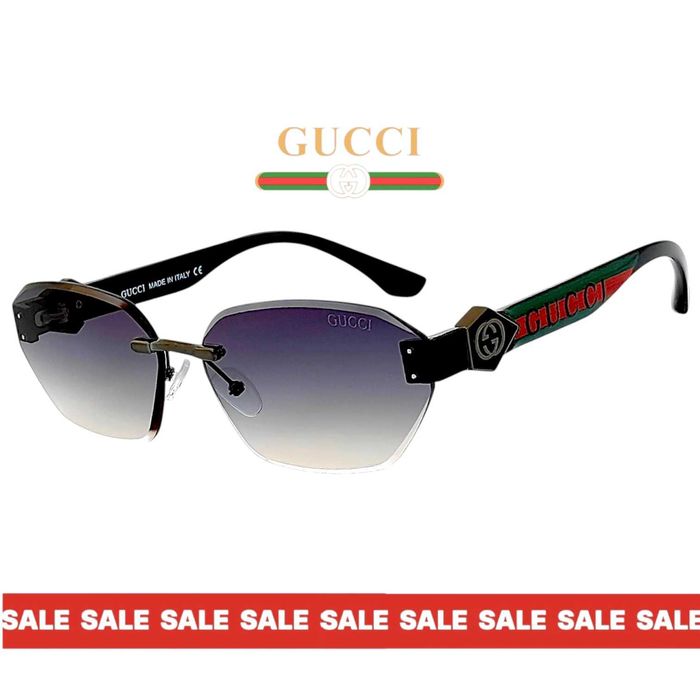 Gucci дамски слънчеви очила 2026 - рамка с голямо лого UV400 Защита