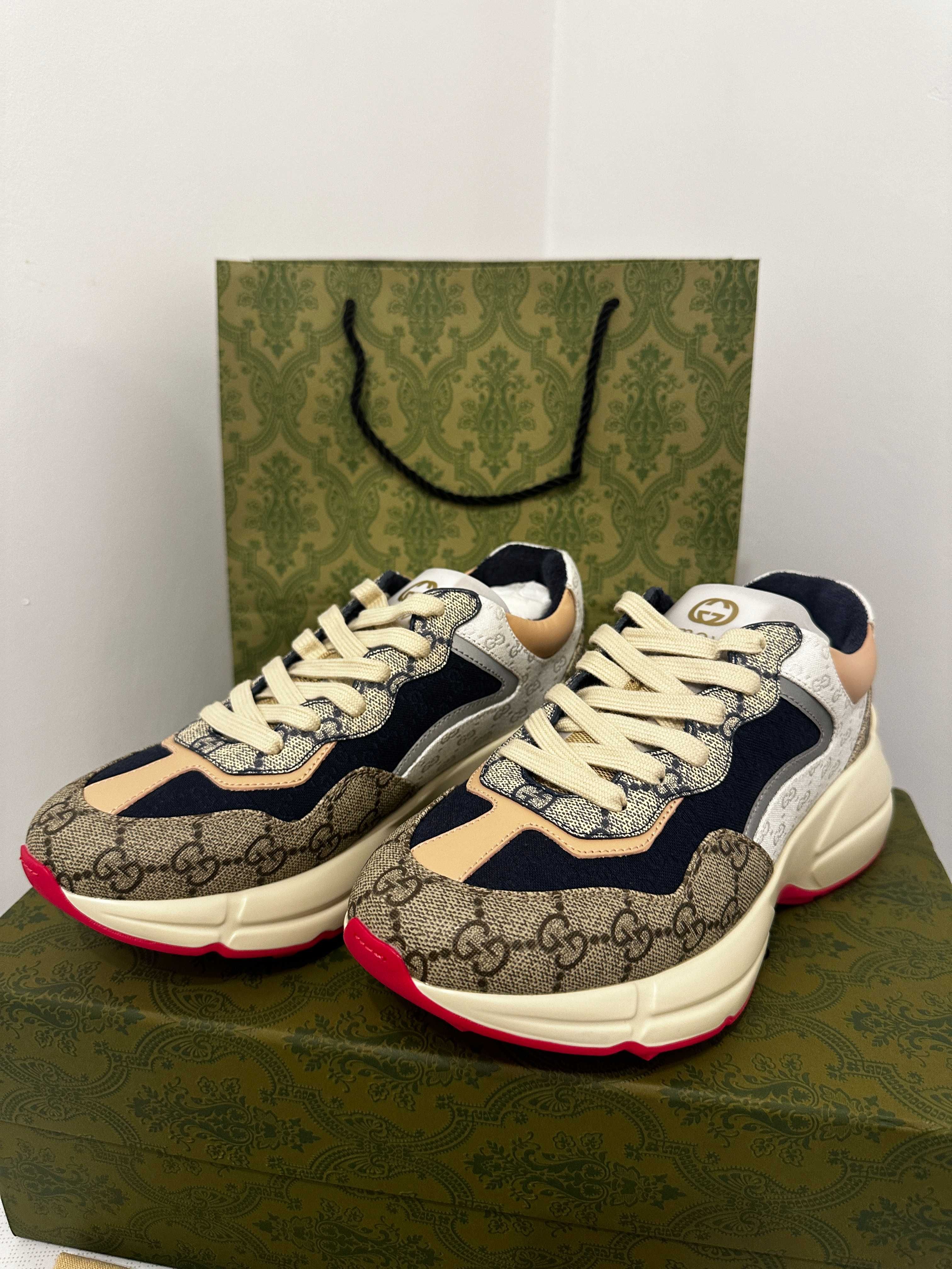 Gucci Rhyton Sneakers Pink & White, size 37