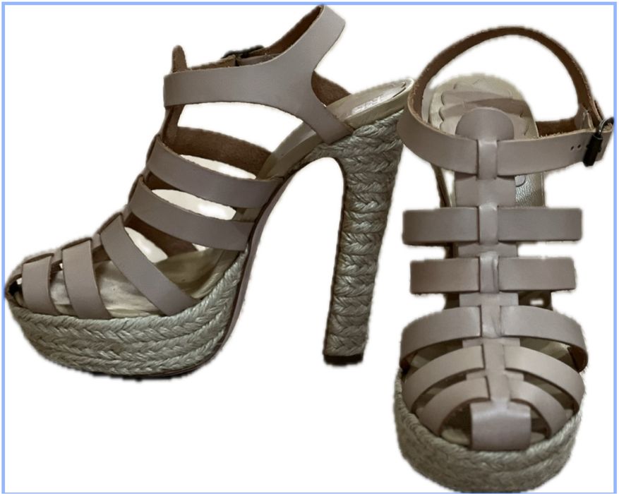 VALENTINO босоножки, чистая кожа, оттенок пыльный розовый, на платформ