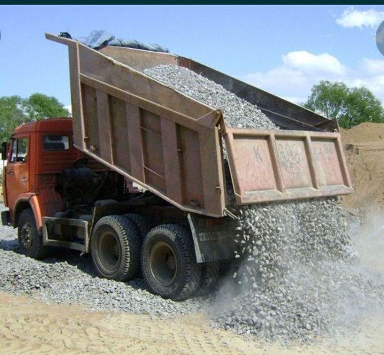 Камаз Сникерс Шебень Окатыш Отсев Песок Кум Камень Пгс Шпс Гшс Балласт