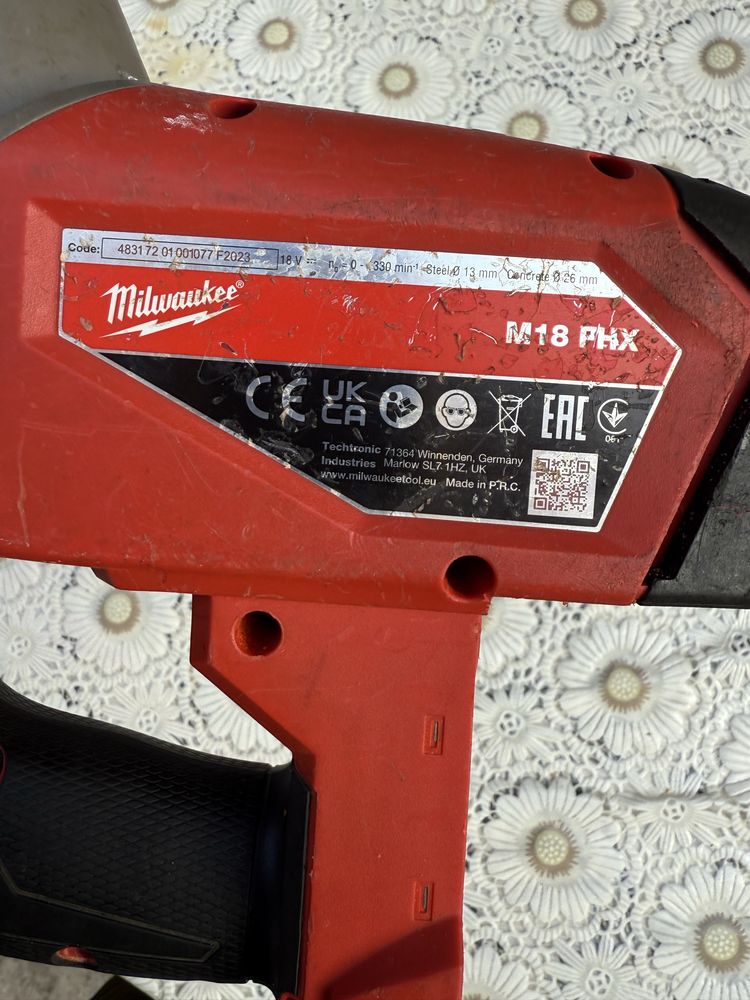 Акумулаторен безчетков перфоратор MILWAUKEE M18FHX-0X, 18 V, 2.5 J,