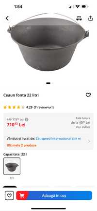 Vand ceaun din fonta 22L