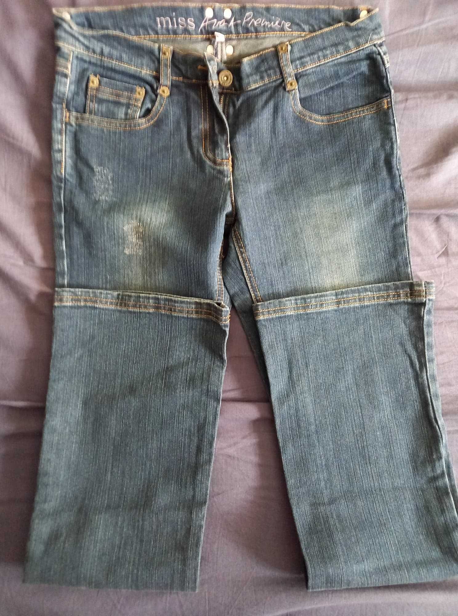 Blugi jeans dama denim Miss Ava A Premiere usor evazati talie 38cm