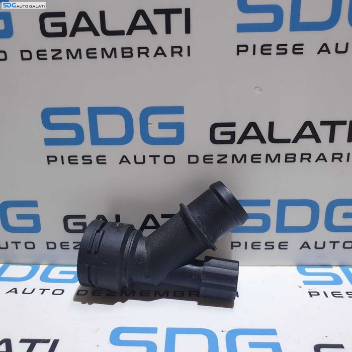 Tub Tubulatura Cot Robinet Flansa Apa Lichid Racire Termostat Radiator Volkswagen Bora 1.9 TDI AHF ALH AQM AGR AGP ASV AJM ATD ASZ AXR ATD 1999 - 2005 Cod 6Q0122291F [D0111]