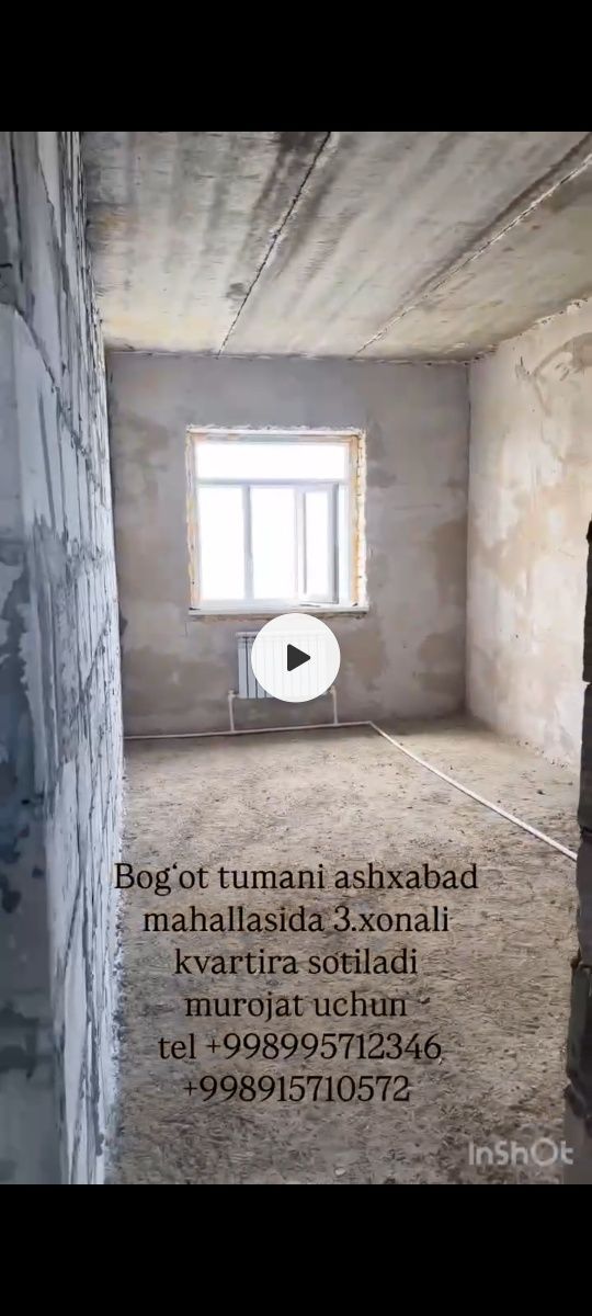 3 хоноли квартира сотилоди келишилган нархда