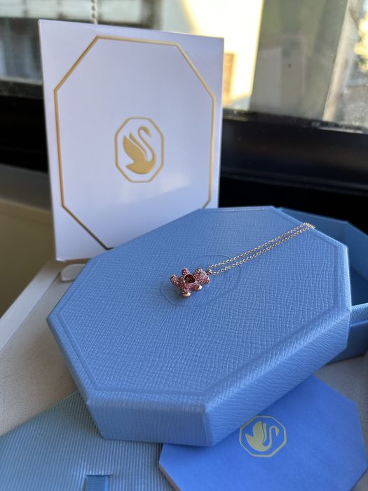 Swarovski - колие Teddy / Розово мече ( НОВО )