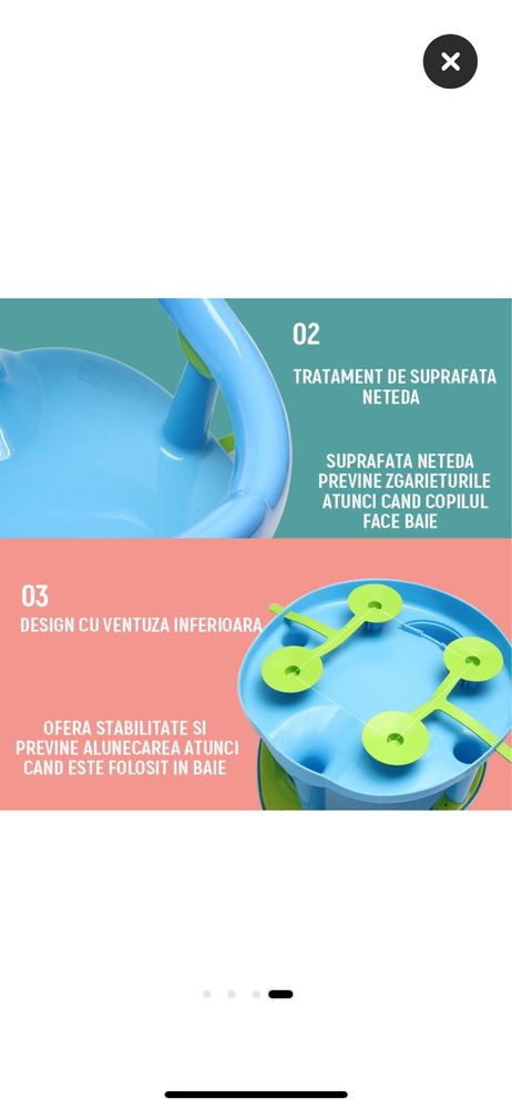 Scaun de baie pentru cada bebelusi