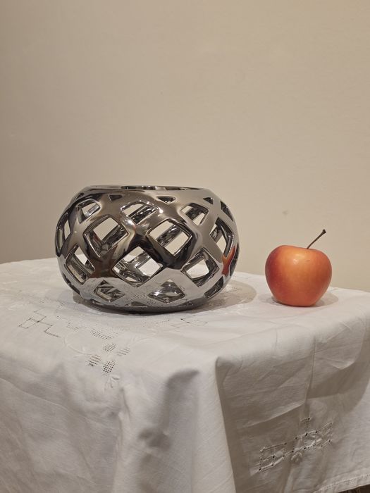 Vas ceramică cromata
