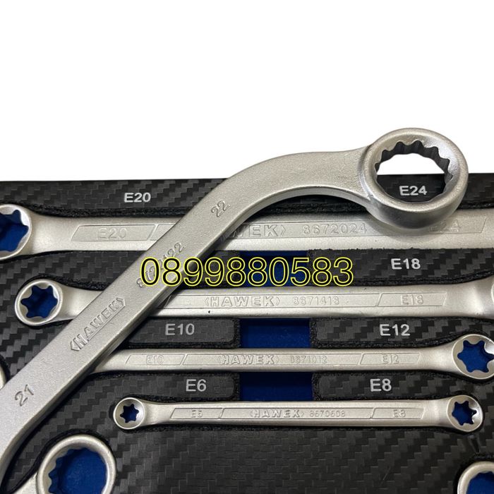 Специални ключове комплект S-образни,С-образни,Е-Torx,14части HAWEK