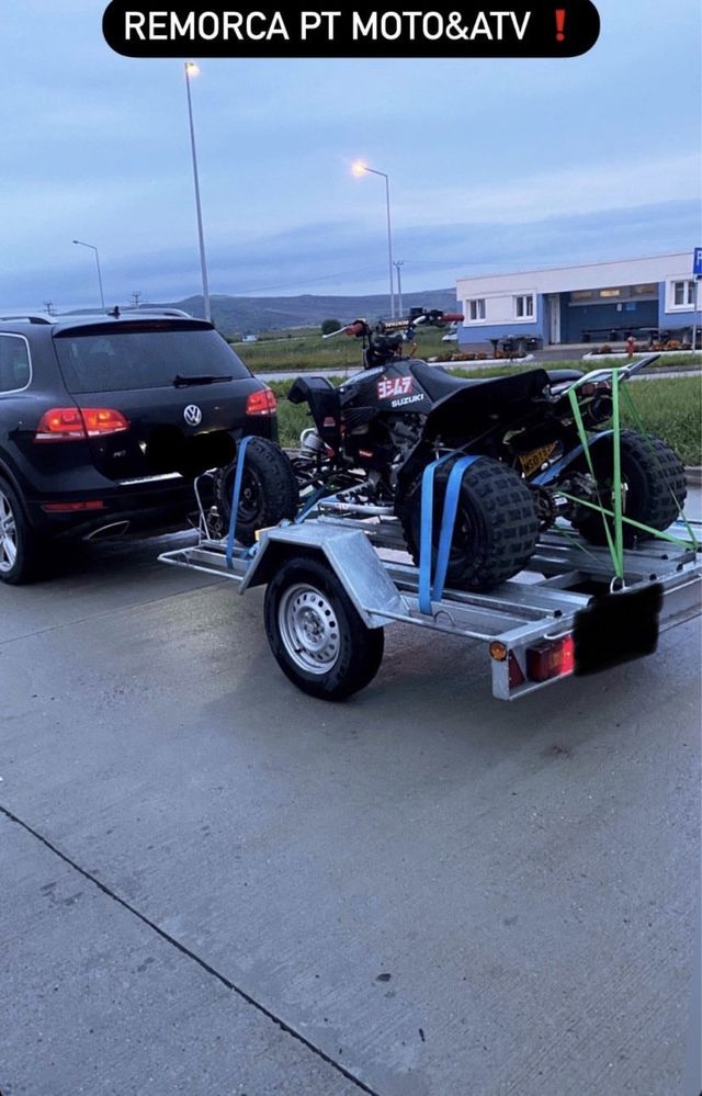 De inchiriat Platforma Moto / Atv si Remorca cu prelata CATEGORIA B