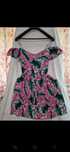 Rochie vara fete roz cu imprimeu de frunze