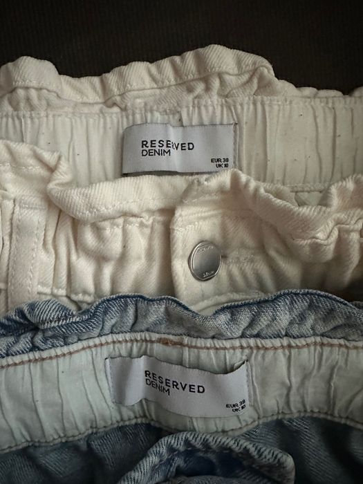 2 чифта дънки Reserved, модел Paperbag, размер 38