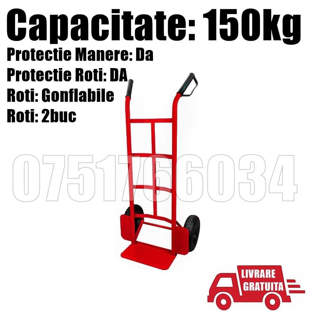 Liza Carucior Platforma Transport Manuala 150 kg LIVRARE GRATUITA