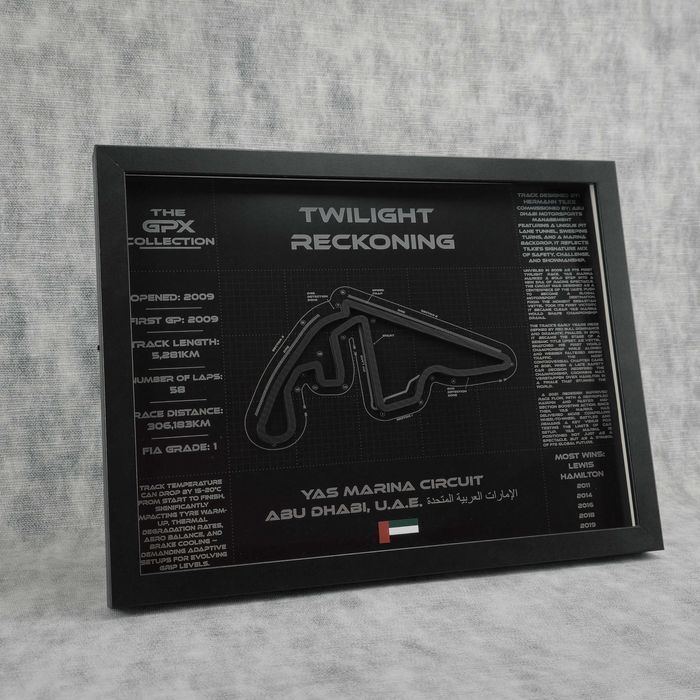 Yas Marina – Hartă 3D circuit Formula 1 Abu Dhabi GP • GPX Collection