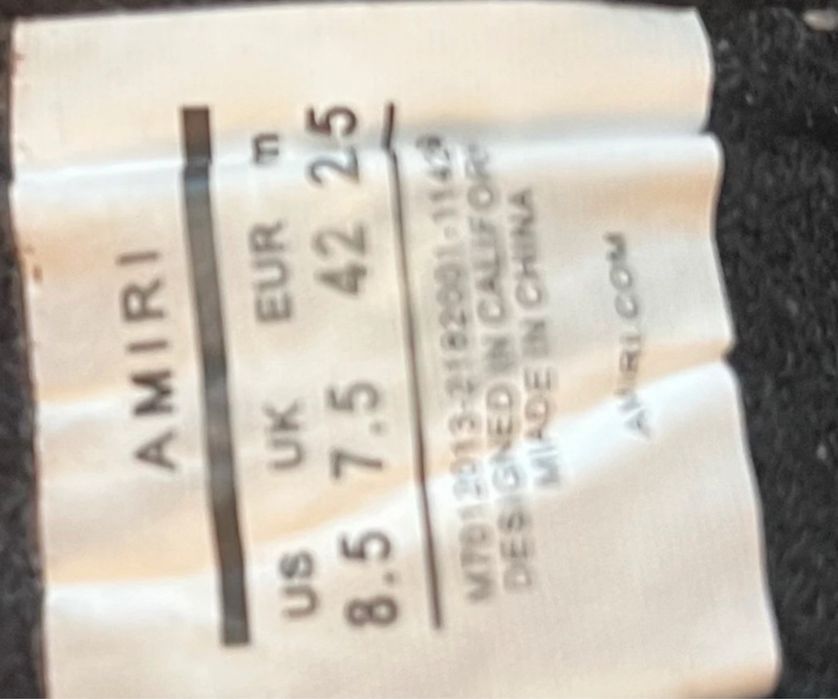 Amiri Ma 1 Black white