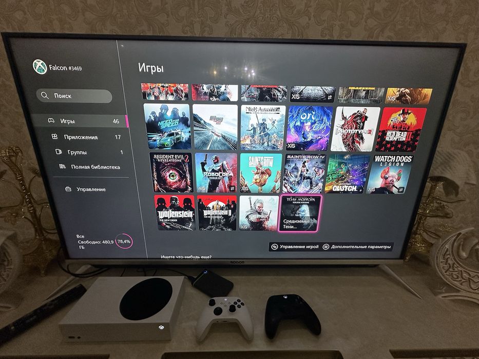 Xbox series S 512 GB Игр 46. +2 TB. 2 геймпада